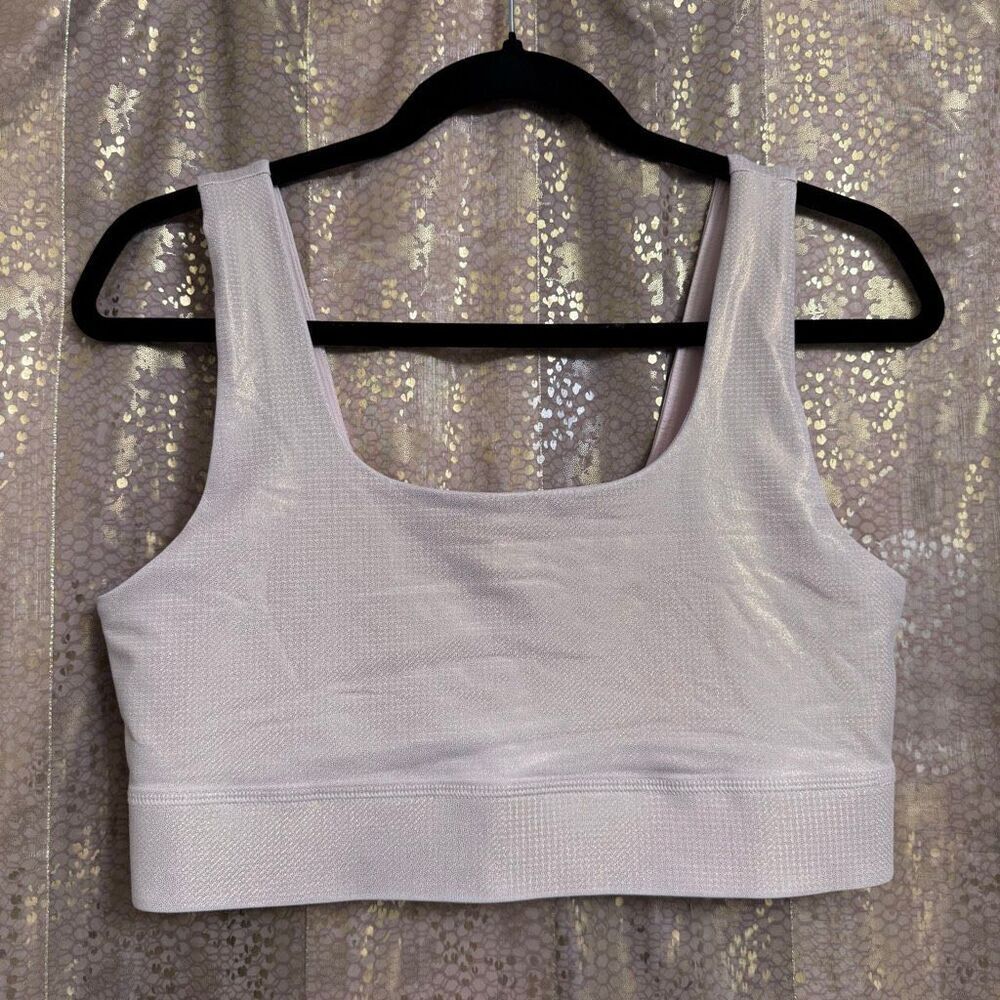 Fabletics Gold Harlyn Hologram Sparkly Shimmering Sports Bra S/M